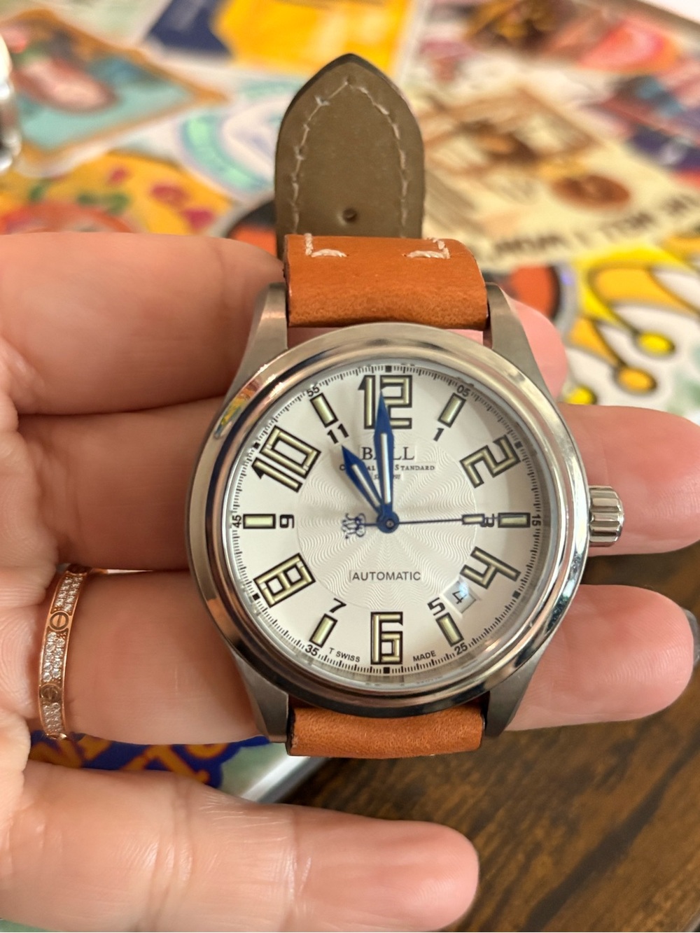 Ball Trainmaster Automatic 38.5mm White Dial Watch